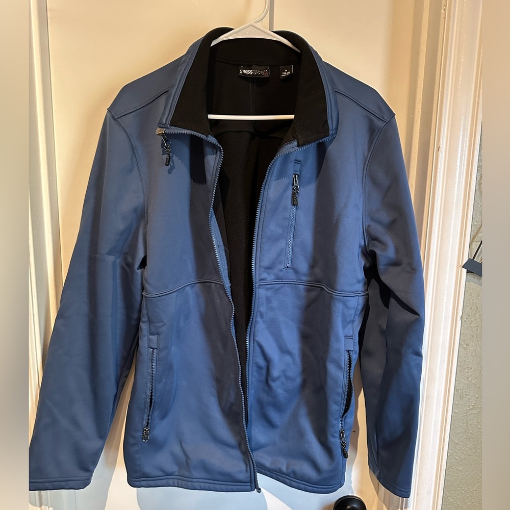 Swiss Tech full zip soft shell jacket Medium Blue